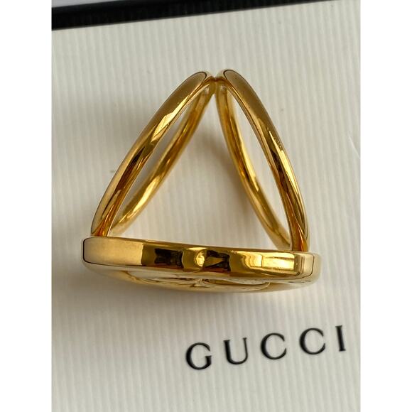 Gucci  GG Gold Tone Scarf Ring - Picture 3 of 8